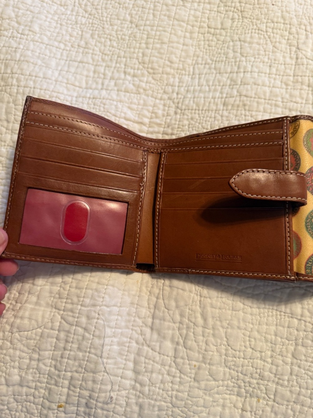 Dooney & Bourke Multicolor Medallion Compact Wallet - Picture 4 of 5